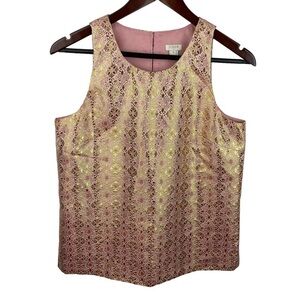 J. Crew Factory | Pink Gold Shimmer Sleeveless Shell Top